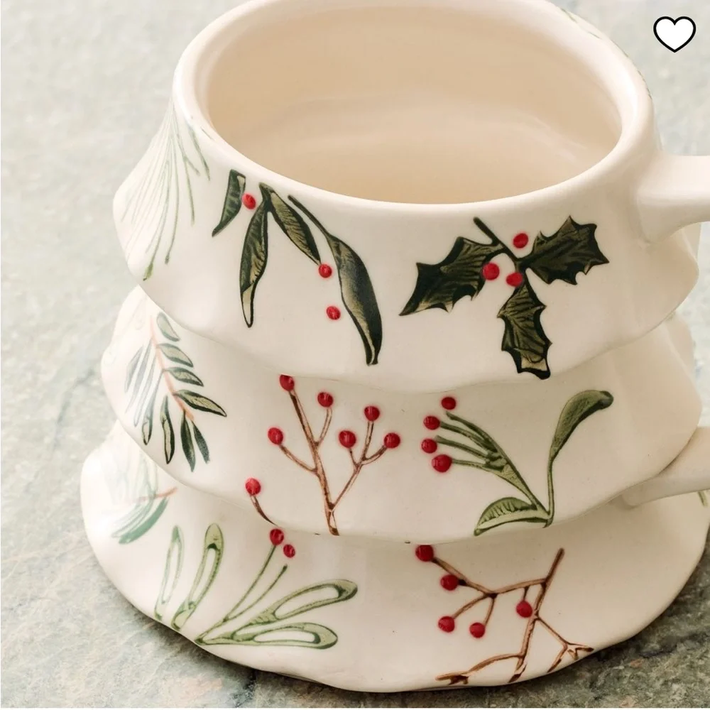 West Elm Holiday mug set